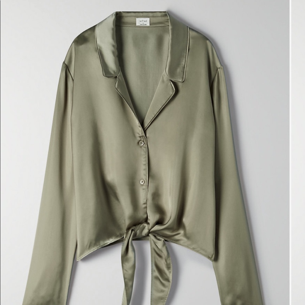 Wilfred tie front blouse